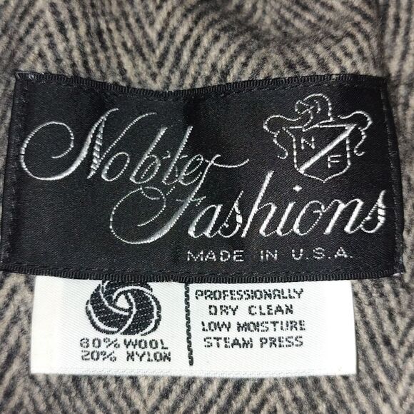 Vintage Noble Fashions gray double breasted pea coat Sz XL - Picture 5 of 5